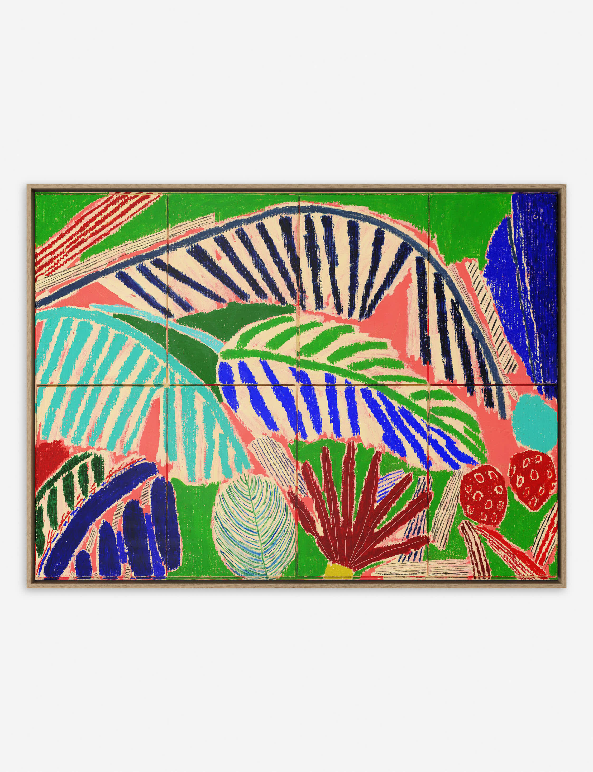 Lulu and Georgia Leaves Wide Wall Art by Rosa Roberts - view 2