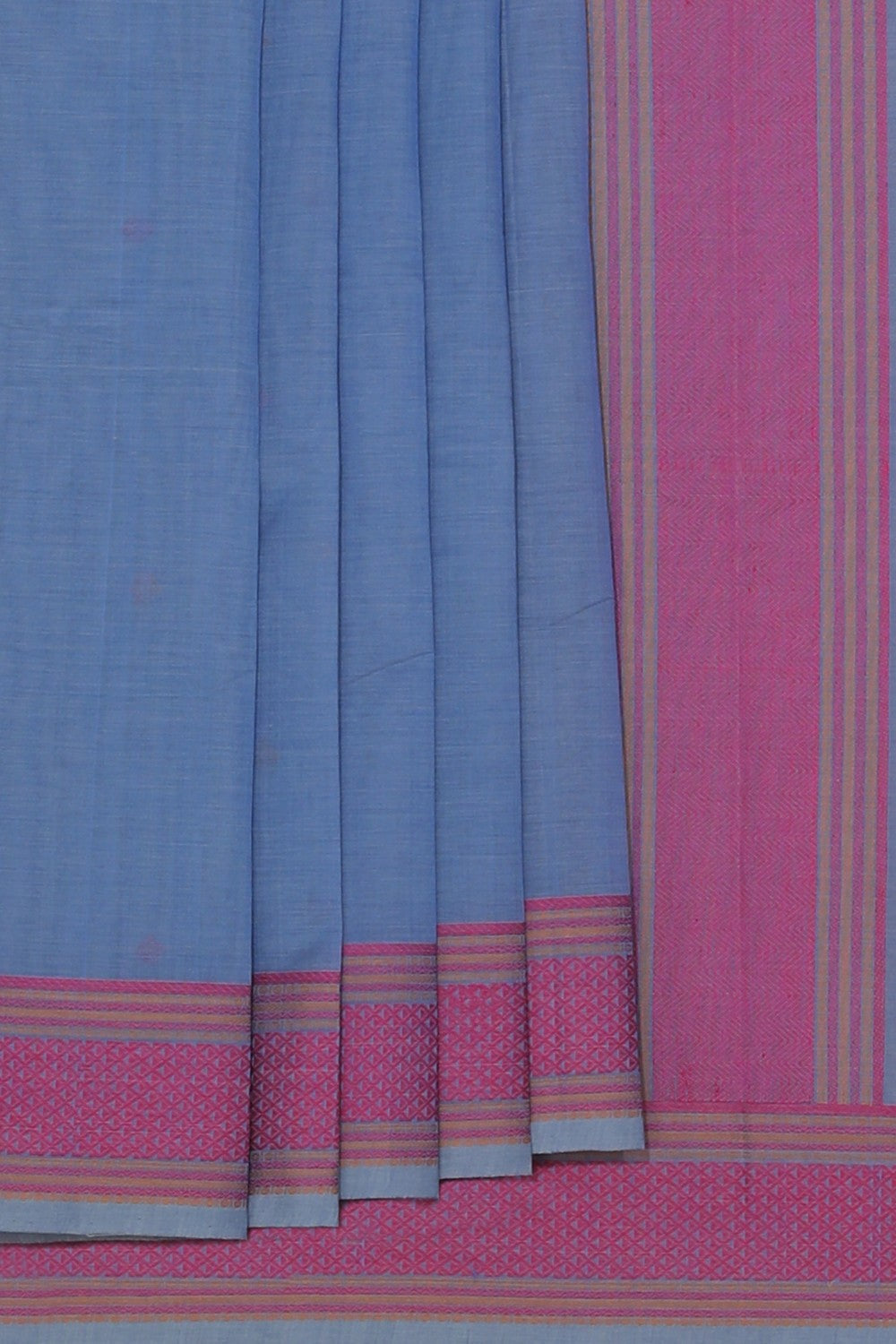Kalanjali Kanchi Cotton Smoky Grey Saree – Women's