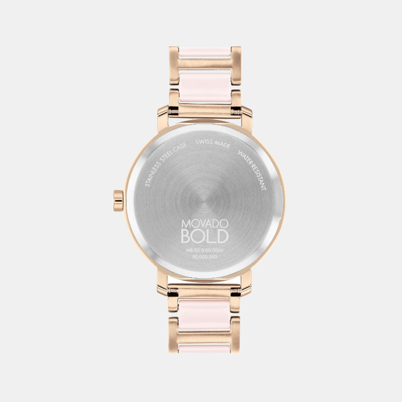 Movado Bold Women Quartz Rose Gold Dial Analog Stainless Steel Watch 3601237 - view 3