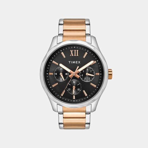 Timex Fashion Men Quartz Black Dial Chronograph Stainless Steel Watch TW0TG7617