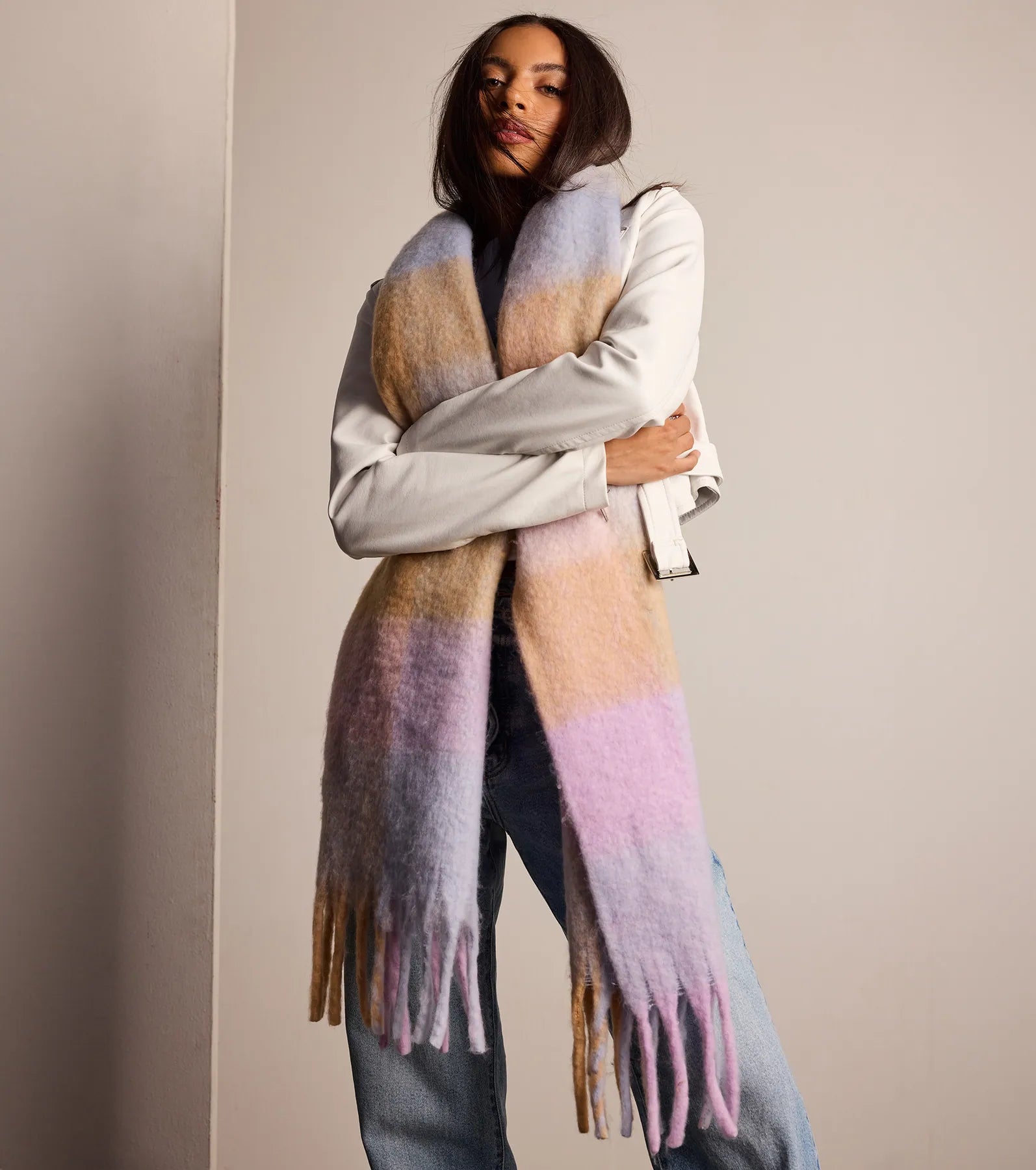 Windsor Pastel Chic Colorblock Scarf – ASSORTED - view 2