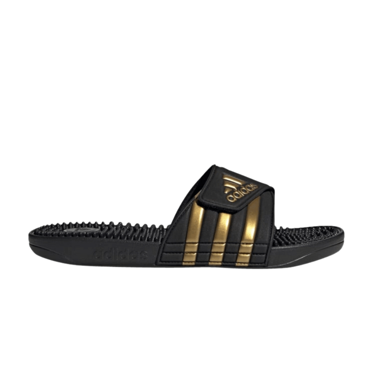 Yeezy adidas Adissage Slides Core Black Gold Metallic