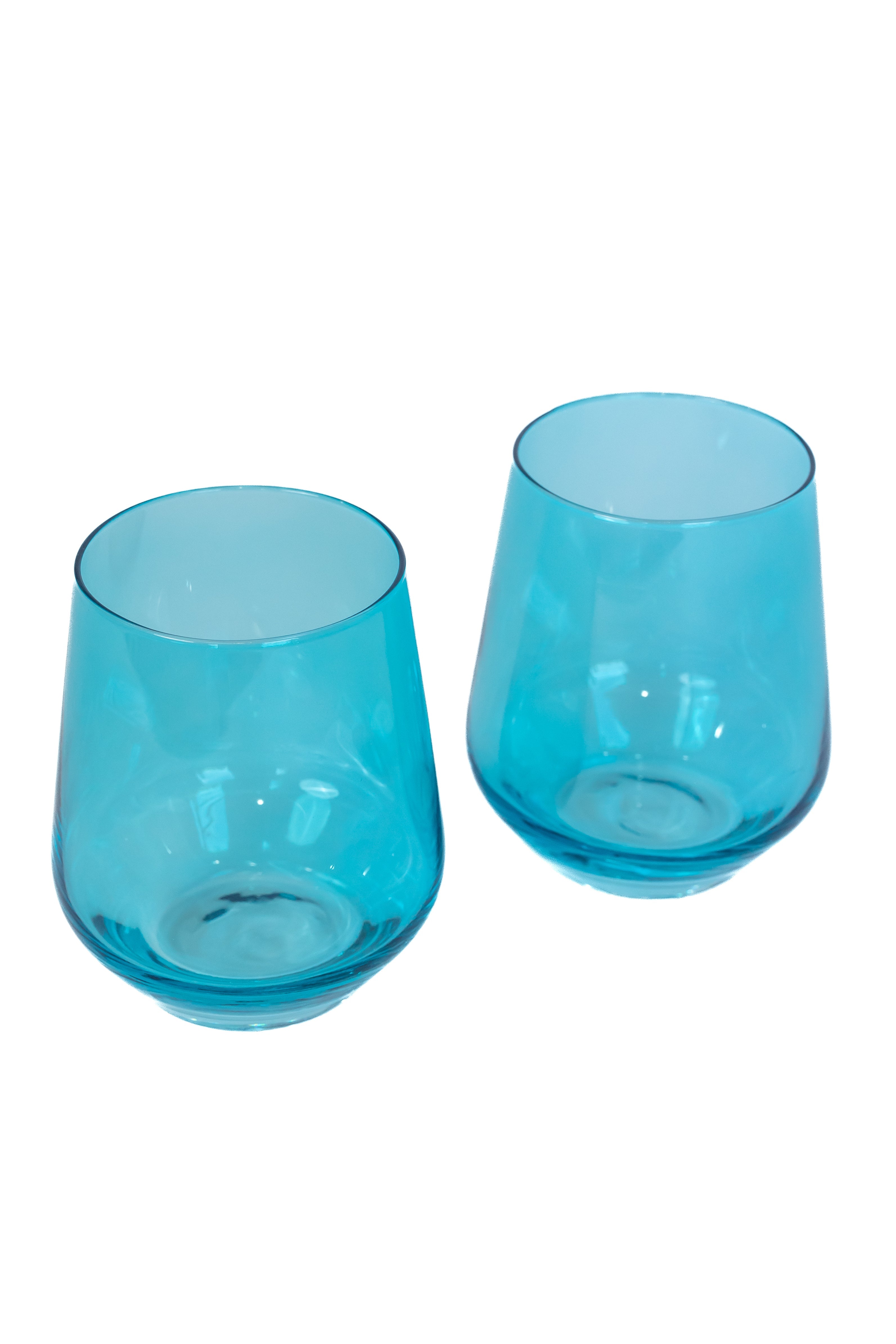 Estelle Colored Glass Estelle Colored Wine Stemless - Set of 2 {Ocean Blue} - view 4