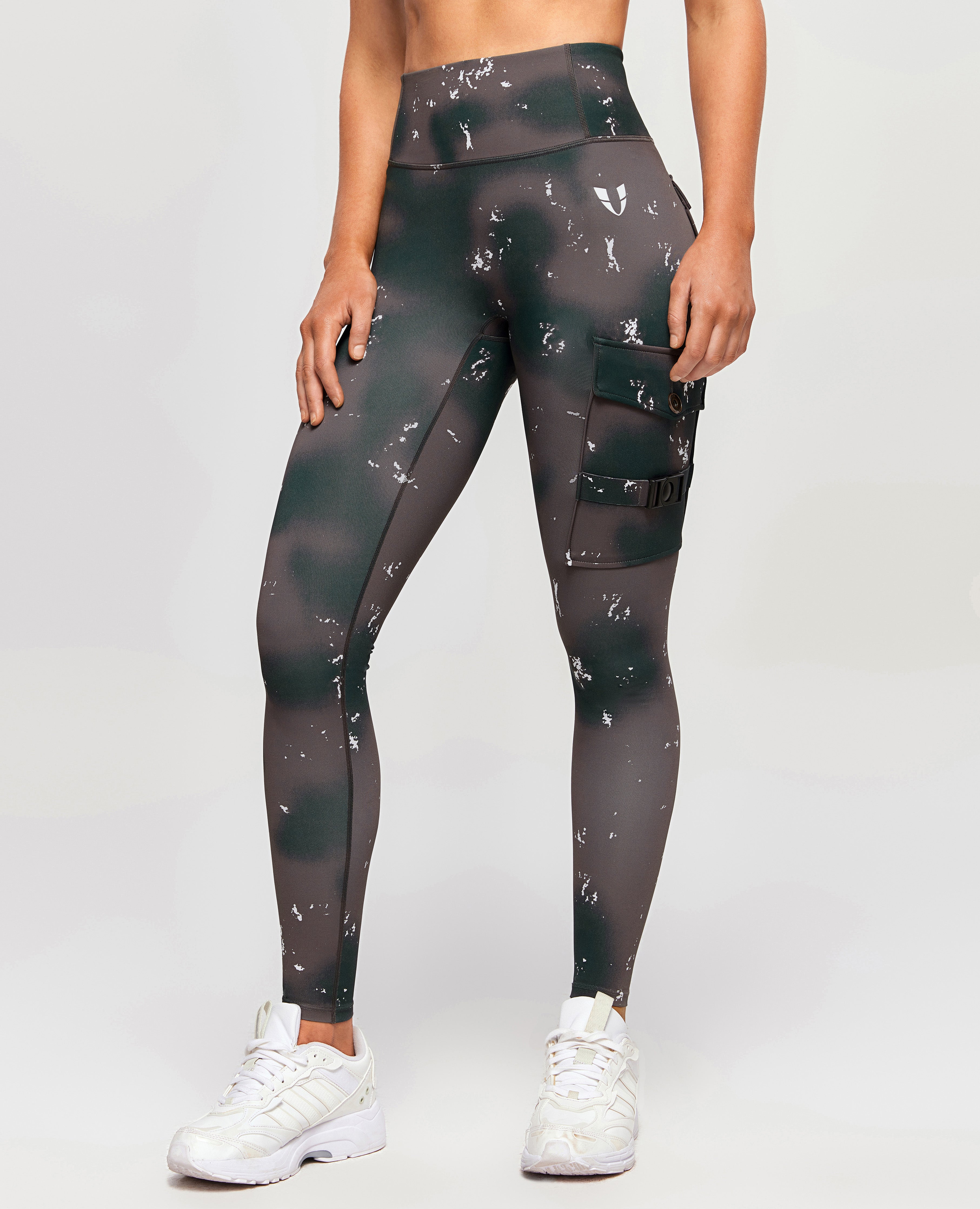 FIRM ABS Cargo Fitness Leggings - Phantom Tie Dye - view 2