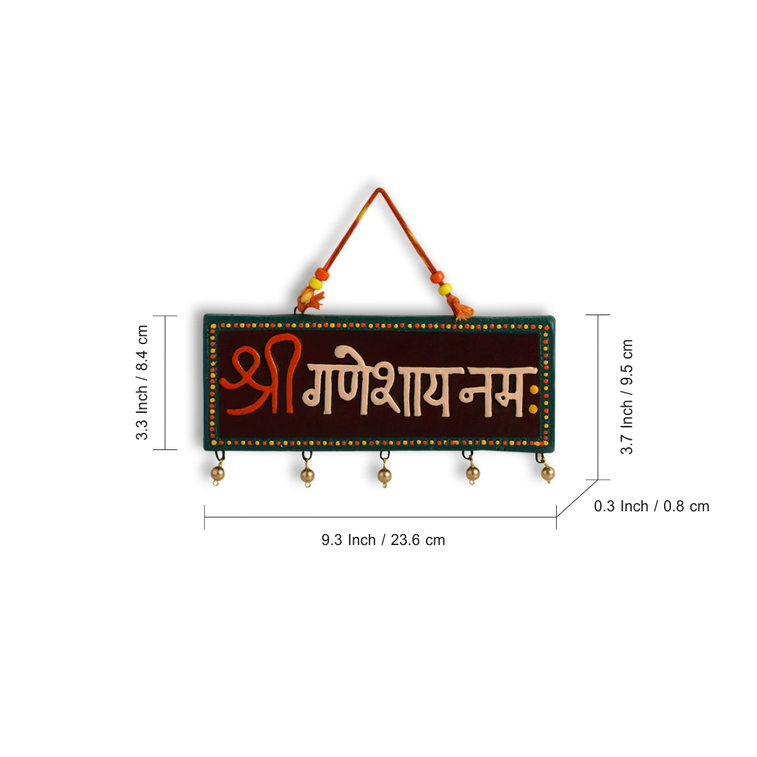 EXCLUSIVELANE 'Ganesha Mantra' Terracotta Wall Hanging Decor (Shree Ganeshay Namah) - view 4