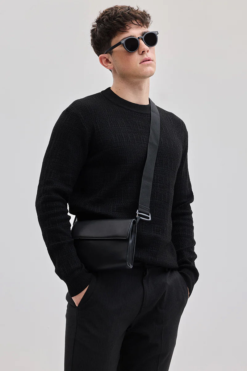 SNITCH Black Knitted Sweater