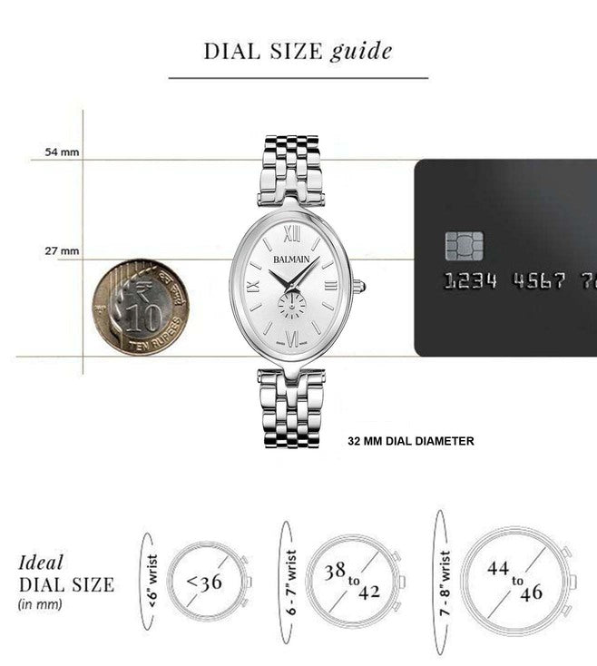 Balmain Haute Elegance Oval Silver Dial Women 32mm