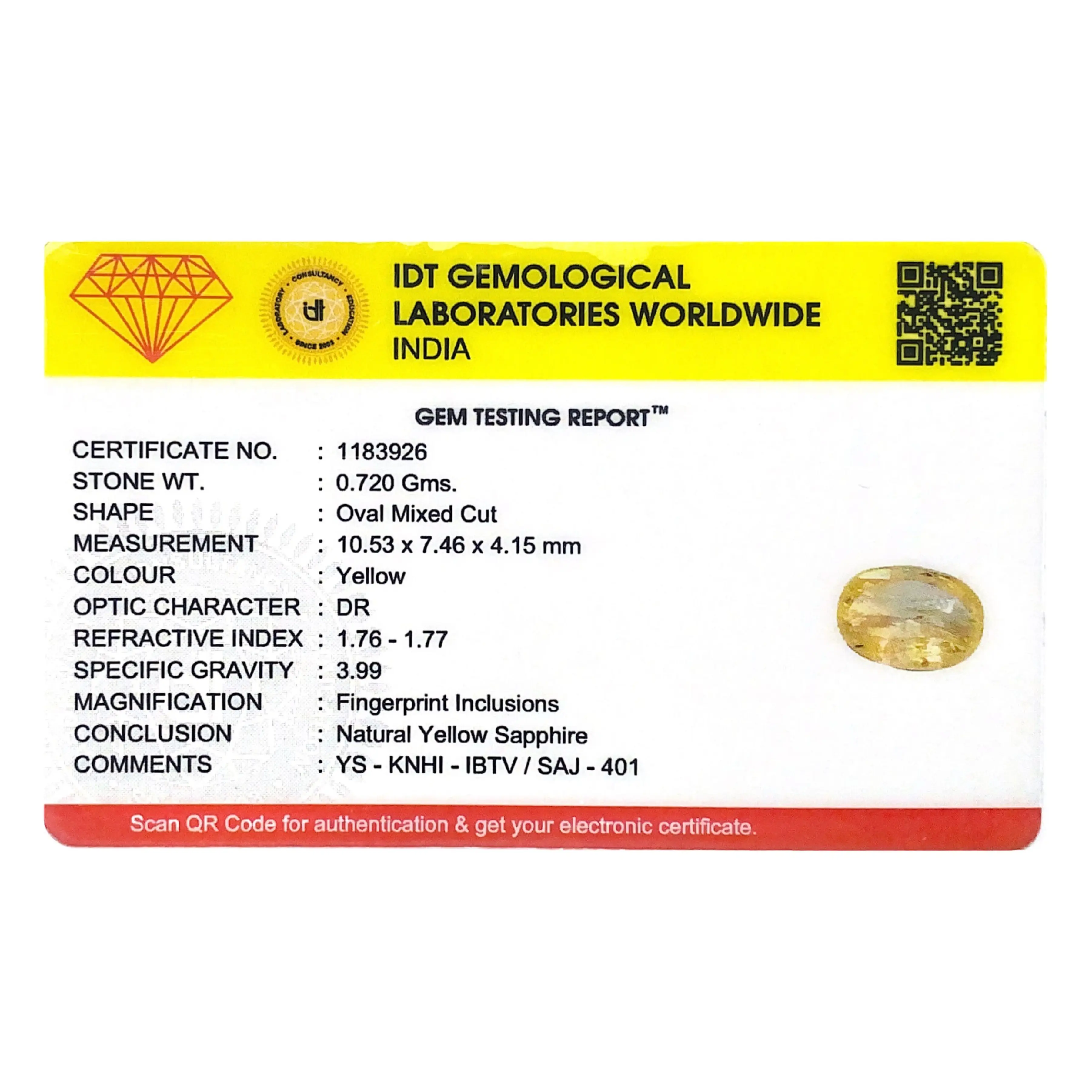Pramogh Yellow Sapphire - 3.6 Carat - view 4