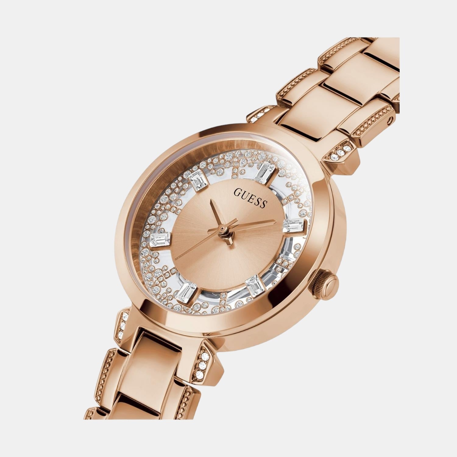 Guess Crystal Clear Women Quartz Rose Gold Dial Analog Stainless Steel Watch GW0470L3 - view 4