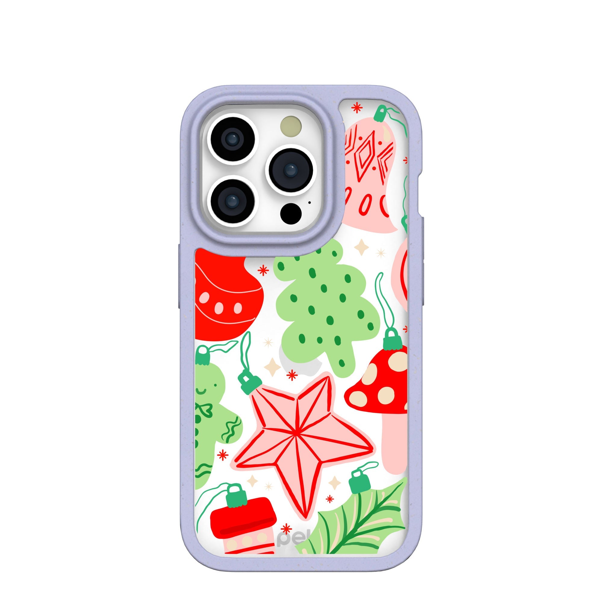 BlackTree Clear Festive Flair iPhone 15 Pro Case With Lavender Ridge