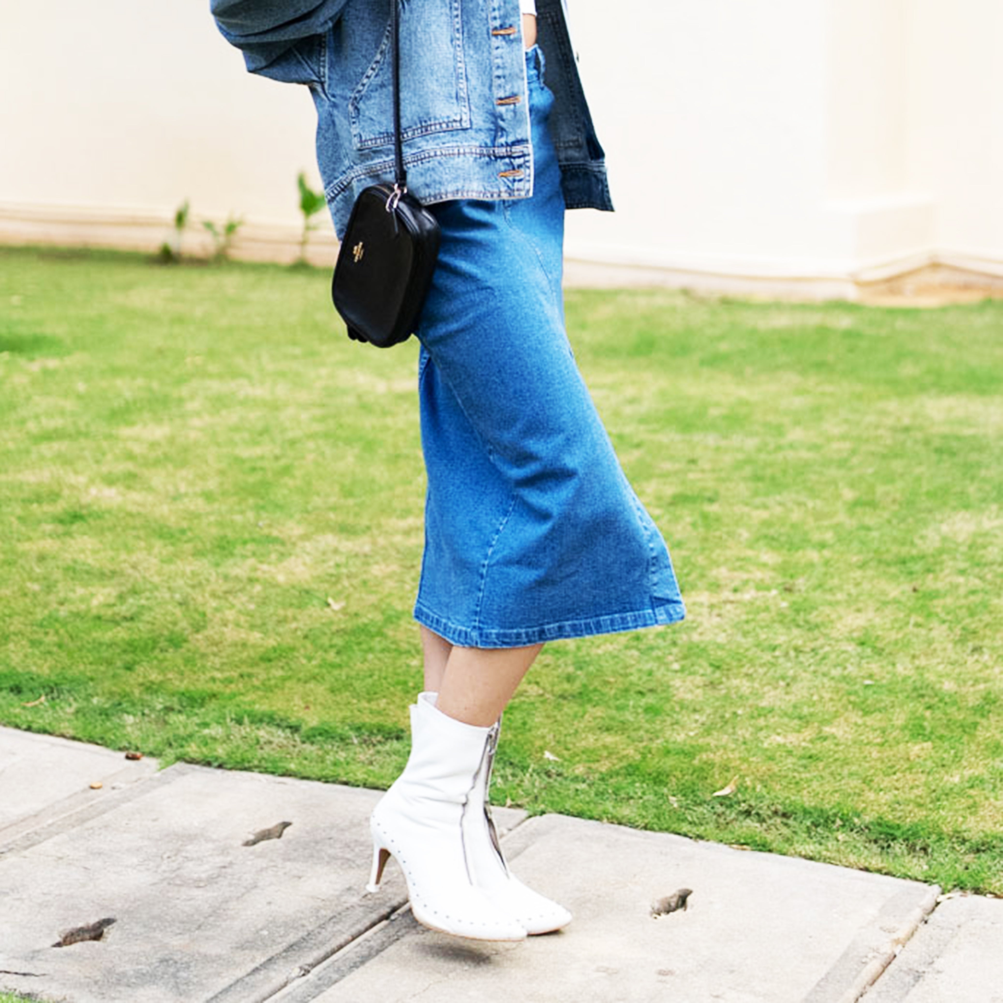 IZF Mid-Blue Denim Midi Skirt - view 2