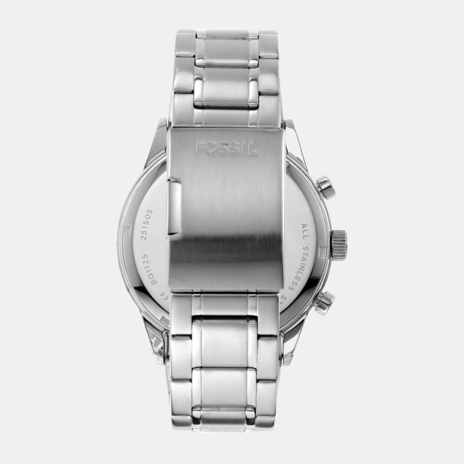 Fossil Flynn Men Quartz Black Dial Chronograph Stainless Steel Watch BQ1125 - view 3