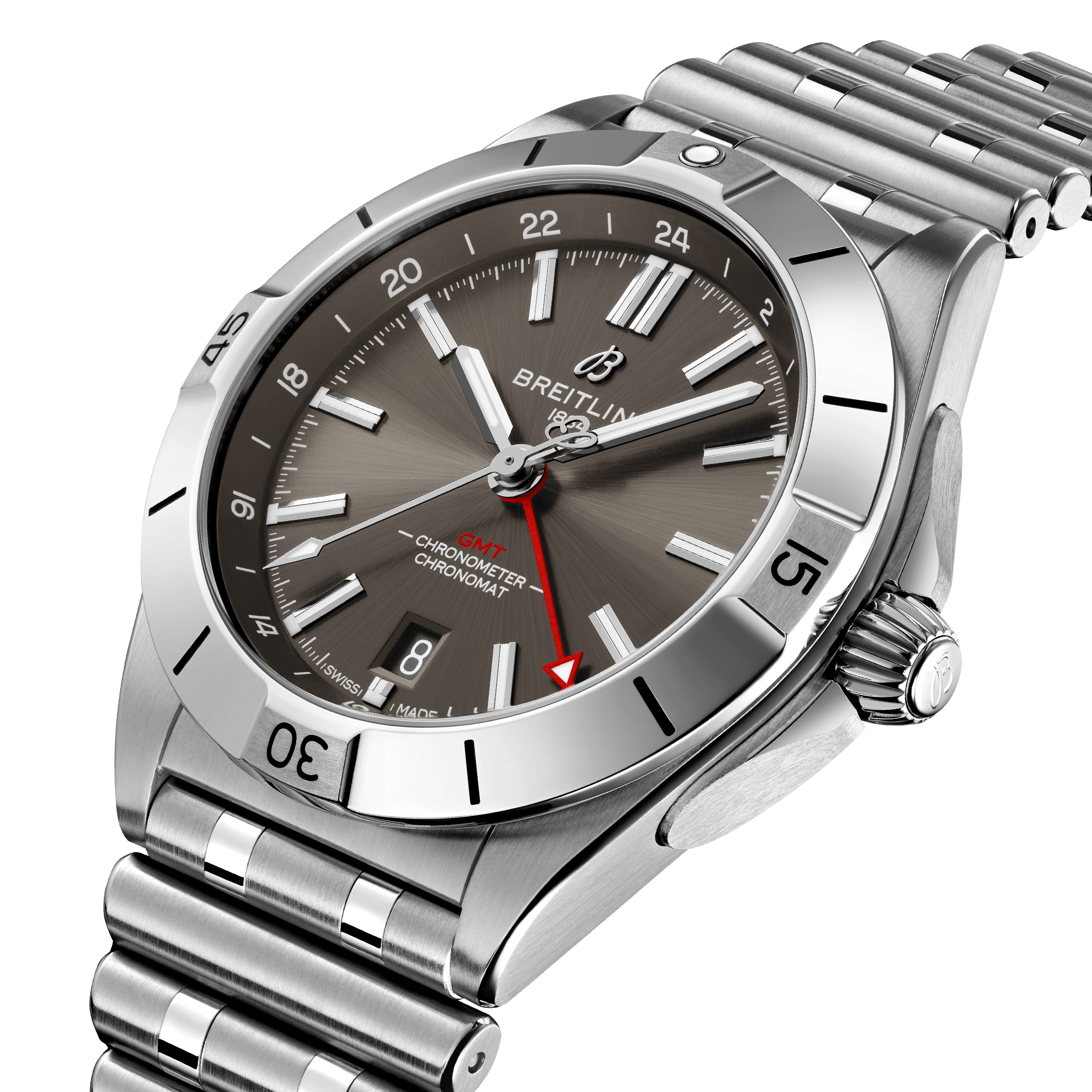 Breitling Chronomat GMT Brown Grey Dial Men 40mm