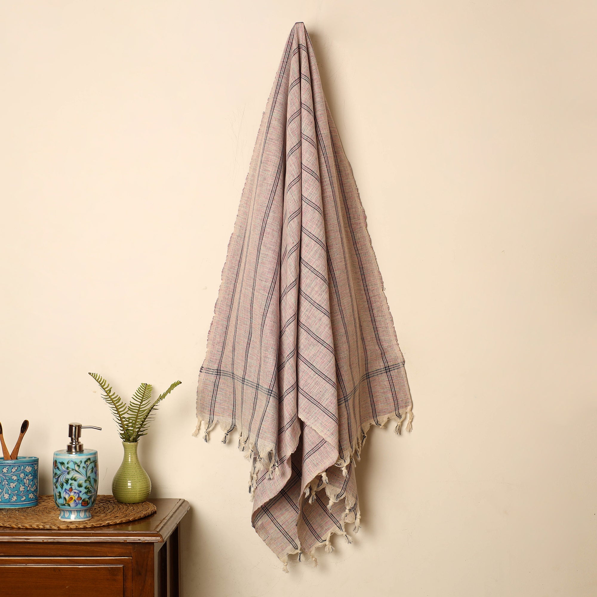 GWALIOR HANDLOOMS Brown - Handloom Fine Cotton Gamcha Bath Towel 10