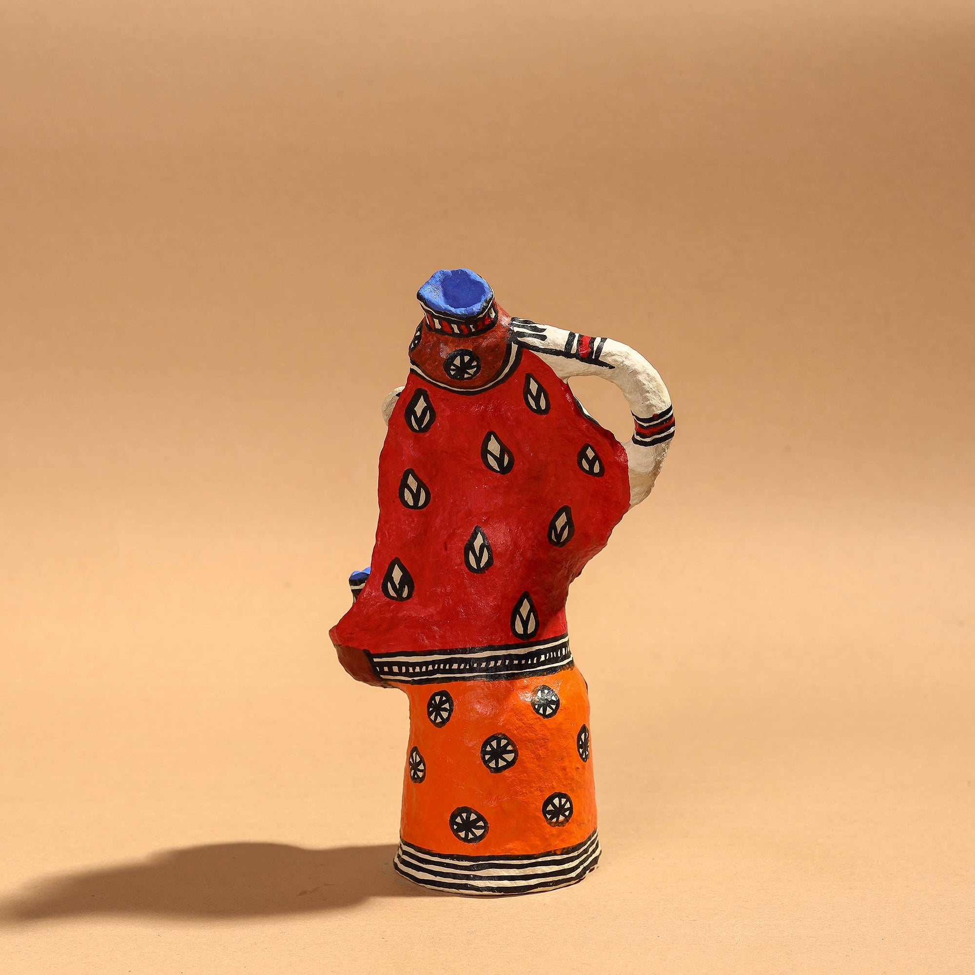 ITOKRI CRAFTS INITIATIVE Doll - Madhubani Handpainted Paper Mache Home Decor Item - view 3