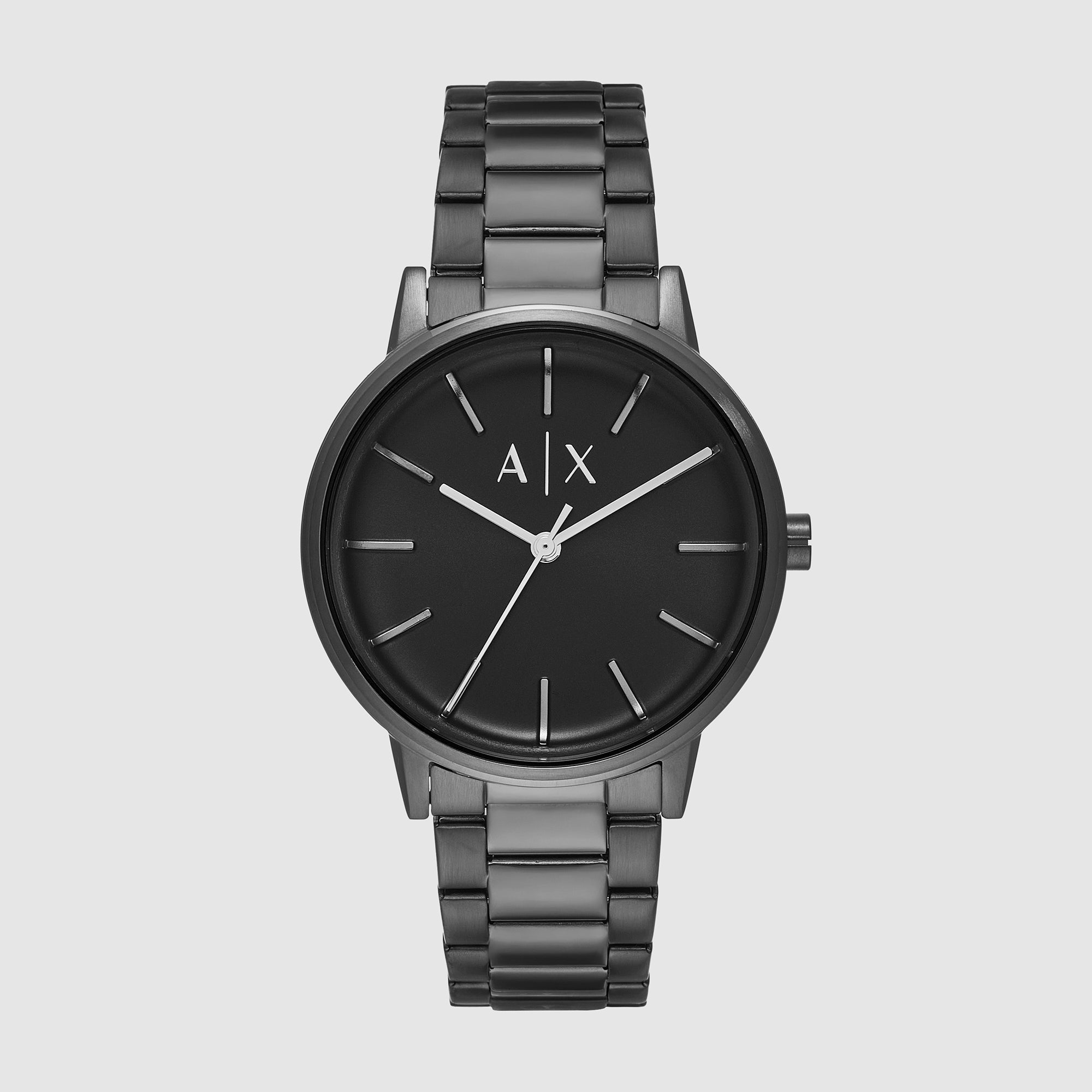 Armani Exchange Cayde Men Quartz Black Dial Analog Stainless Steel Watch AX2761