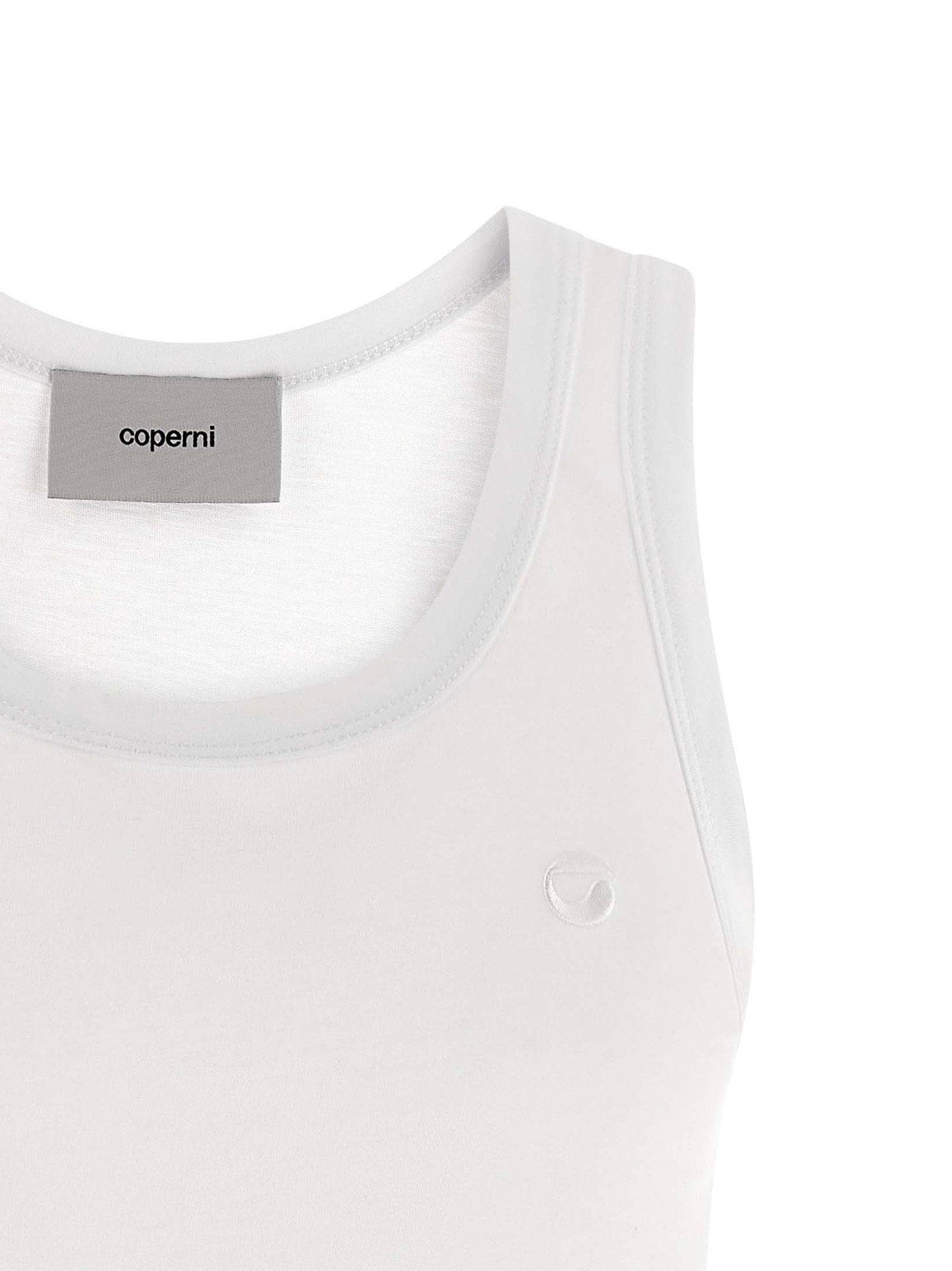 Coperni Logo Embroidery Tank Top – 50% cotton 50% modal - view 3