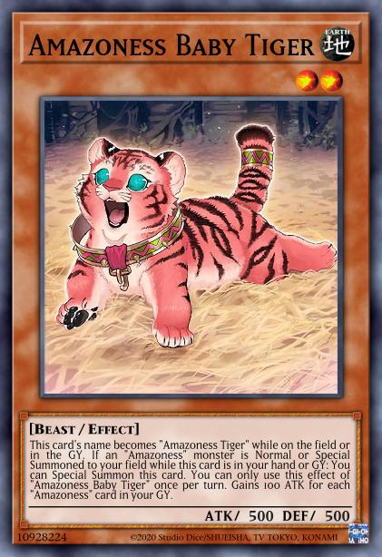 Yu-Gi-Oh! Amazoness Baby Tiger - LEDU-EN009 - Ultra Rare - 1st Edition