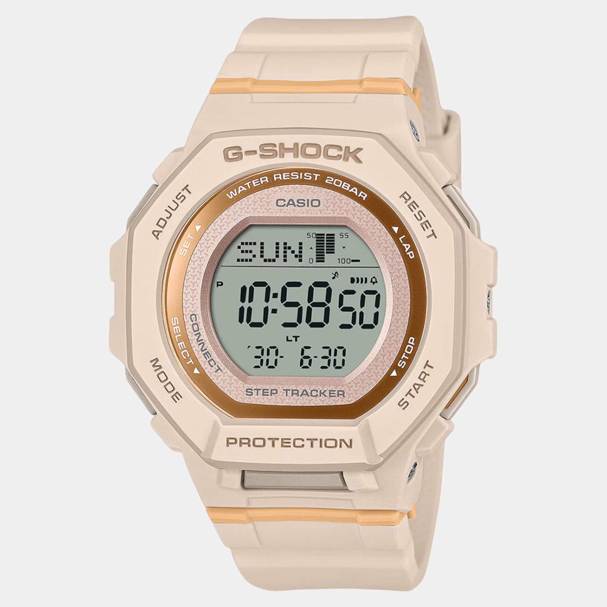 Casio G-Shock Women Quartz Orange Dial Digital Resin Watch G1619